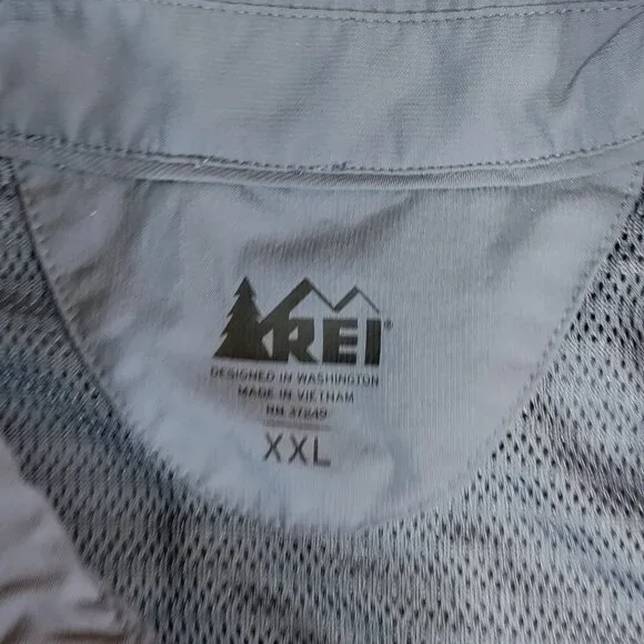 REI Co-op Shirt Men XXL Blue Sahara Tech Long Sleeve Vented Nylon Fishing Hiking - Picture 5 of 11